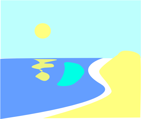Sunrise Clipart Sunrise Beach - Clip Art (600x451), Png Download