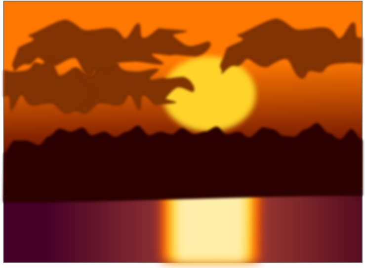 Pôr Do Sol Clipart Png (600x436), Png Download
