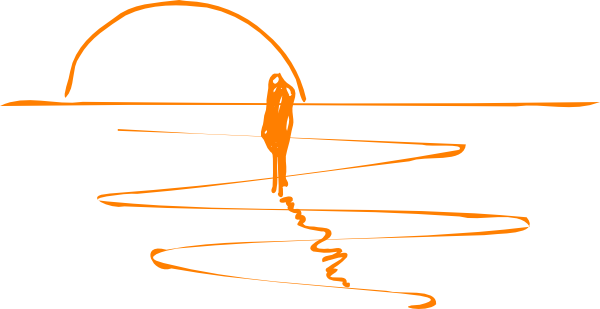 Clipart Of A Sketched Cow In A Pasture With A Farmhouse - Sunset Clip Art (600x309), Png Download