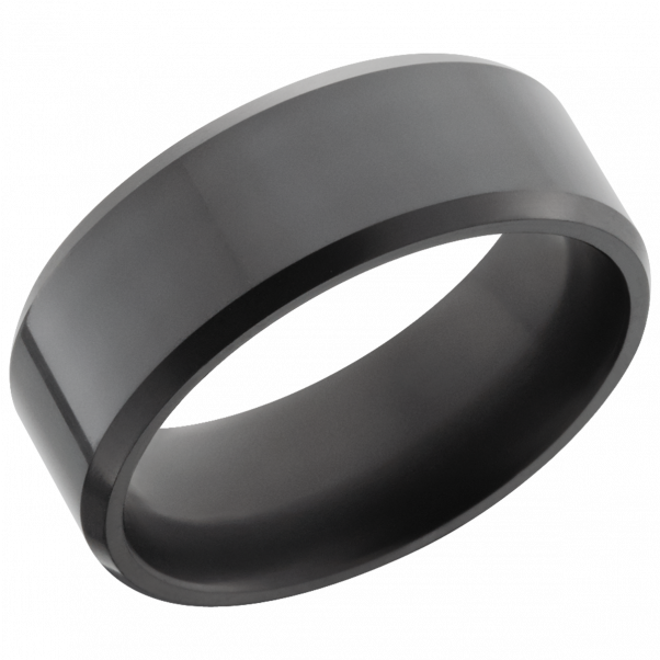 Elysium Black Diamond Polished Men's Band - Mens Wedding Bands (602x602), Png Download