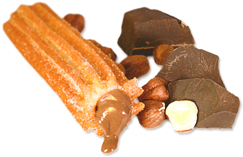 Churro Factory Us Banner5 - Chocolate (496x362), Png Download