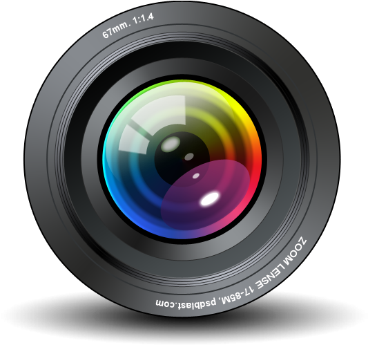 Camera Logo Cliparts - Camera Lens Icon Vector (600x498), Png Download