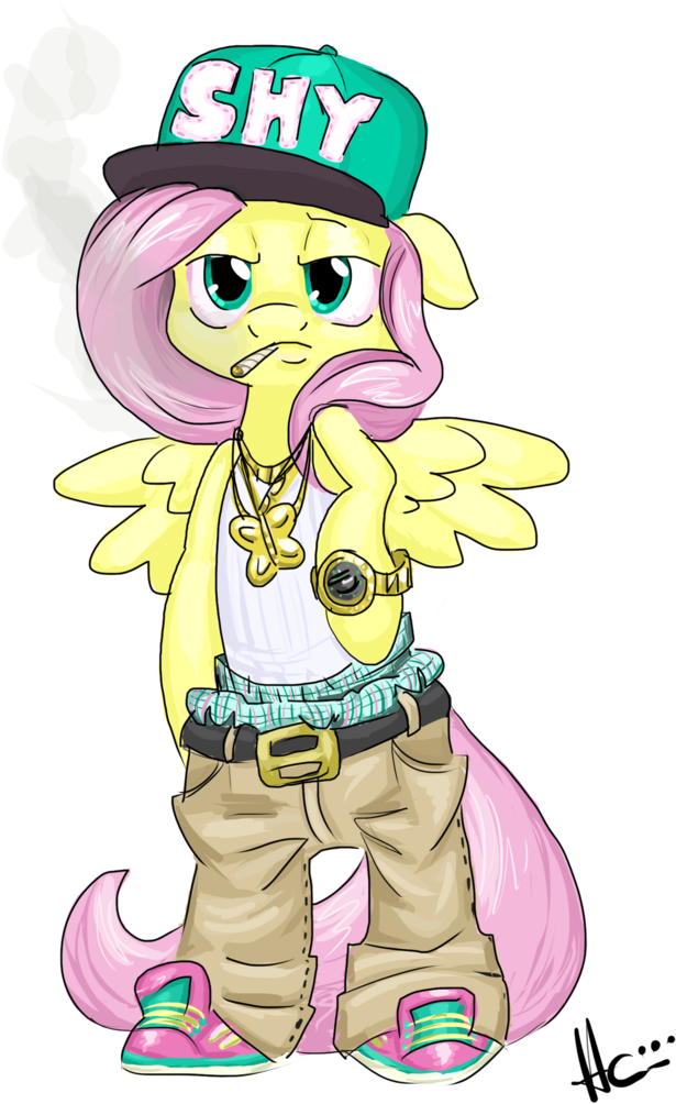 Kinkiepinkiepie, Bipedal, Blunt, Clothes, Drugs, Fluttershy, - Cartoon (666x1024), Png Download