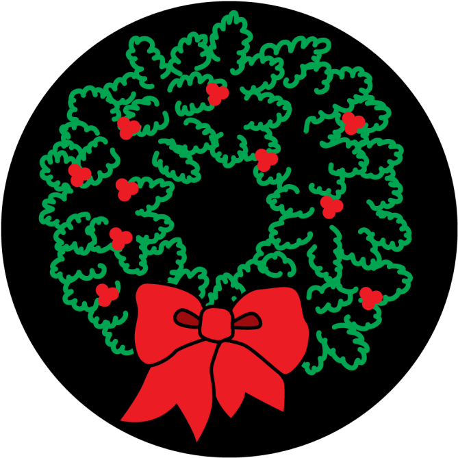 Holiday Wreath - Apollo Design Cs-0023 Apollo Holiday Wreathglass Gobo (800x800), Png Download