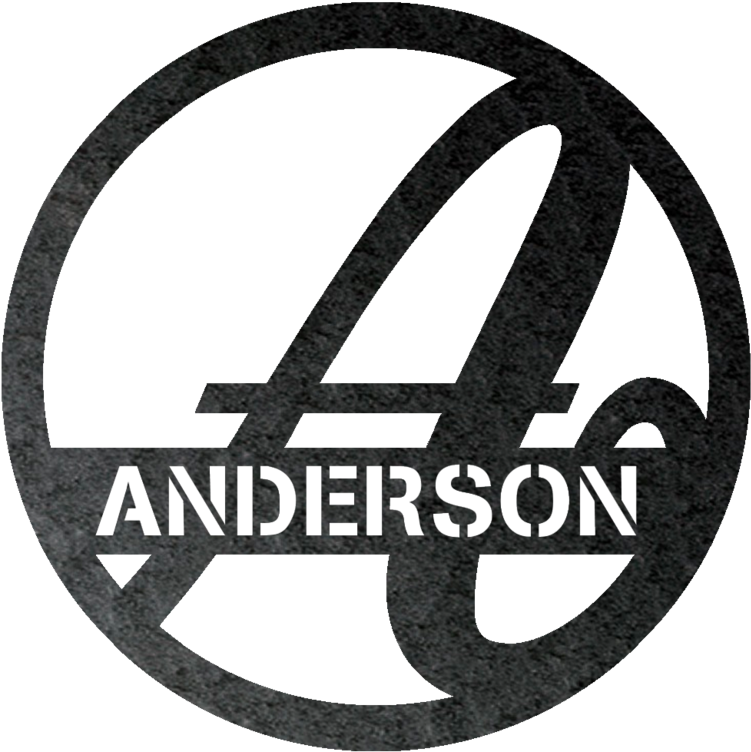 Circle Initial & Name Monogram - Initial (1024x1024), Png Download