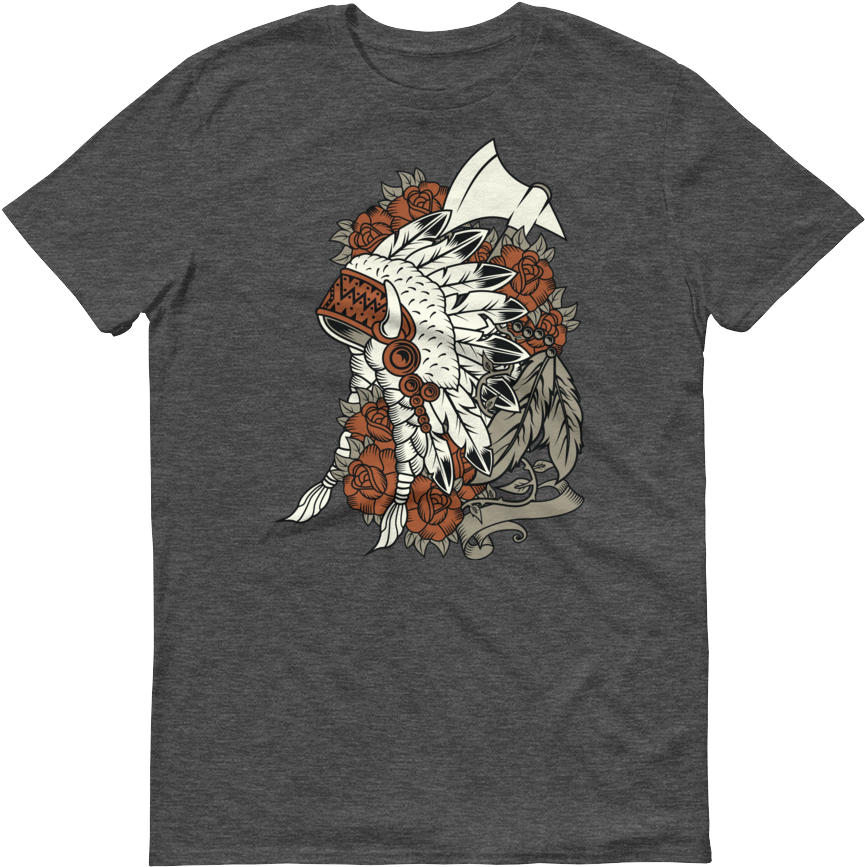 Headdress Tee - Je Suis Une Cœur Guerrier Ci Coeur Défaut Unisexe Chemise (1000x1000), Png Download