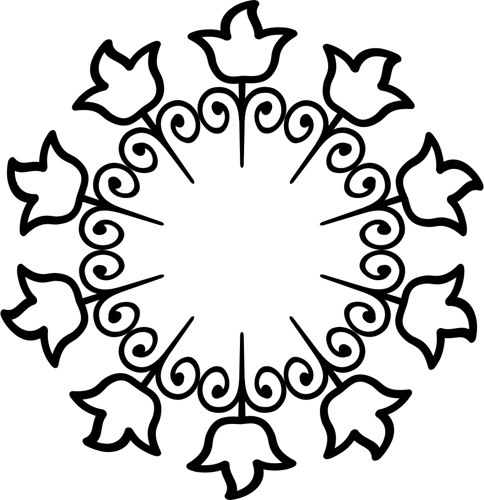 Floral Circular Design Comments - Natural Shapes In Design (950x980), Png Download