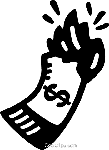 Burning Money Royalty Free Vector Clip Art Illustration - Illustration (349x480), Png Download