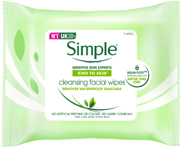 Simple Kind To Skin Cleansing Facial Wipes - Simple Water Boost Micellar Facial Gel Wash 148ml (380x380), Png Download