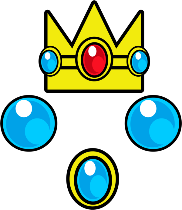 Princess Peach Clipart Crown - Super Mario Peach Crown (600x693), Png Download