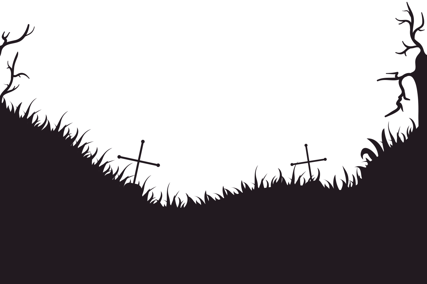 Graveyard - Halloween Graveyard Png (1366x909), Png Download