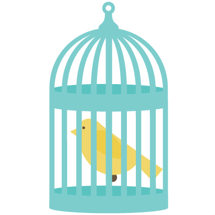 Bird In Bird Cage Svg Files For Cutting Machines Bird - Bird Cage Clipart Png (432x432), Png Download