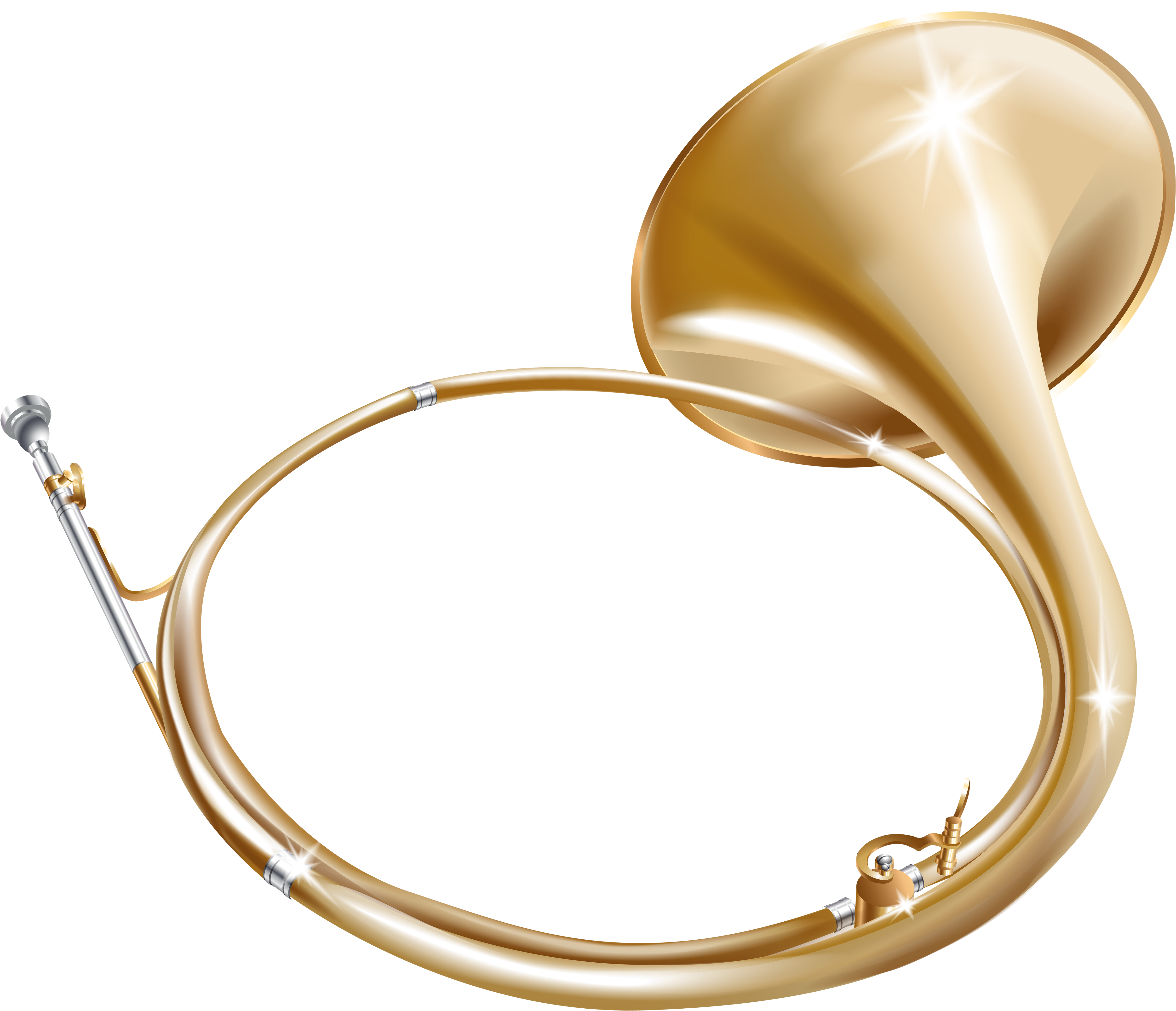 Free Transparent Horn Cliparts, Download Free Clip - Music Instrument Clip Art Png (4024x3518), Png Download