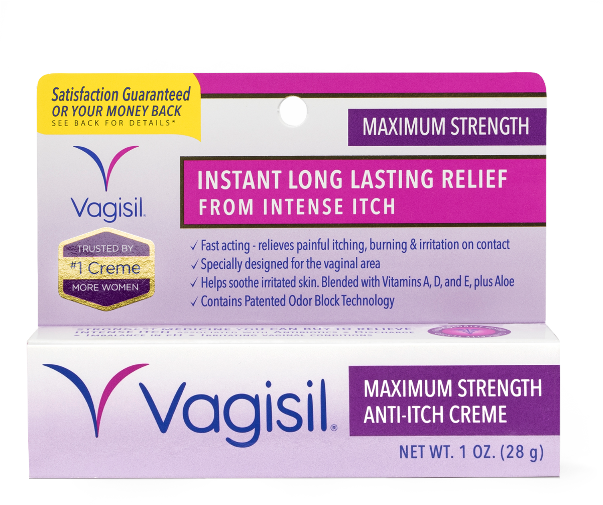 Maxstrength Box Front R1 - Vagisil Medicated Anti-itch Creme, Maximum Strength, (1200x1200), Png Download