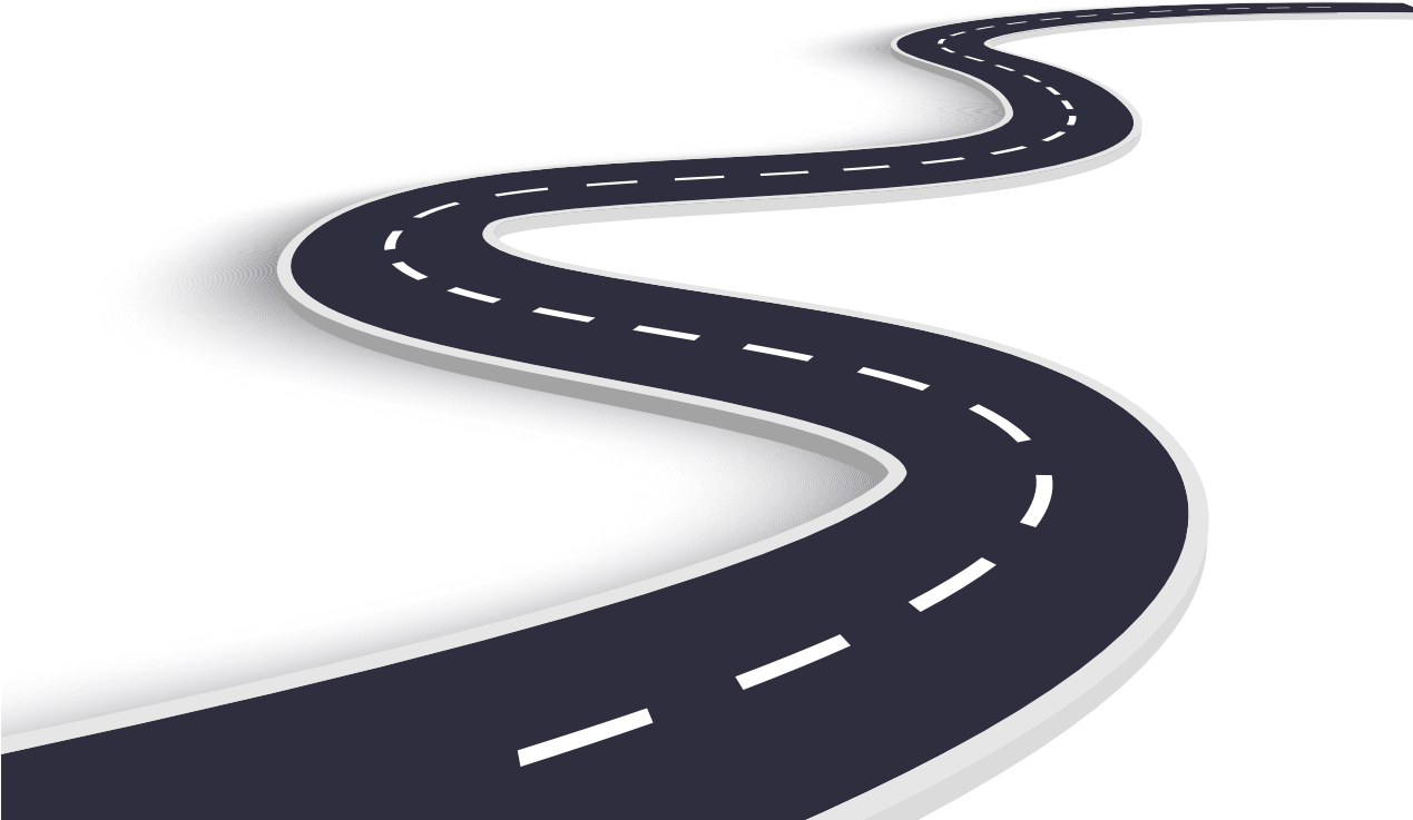 Curved Road - Winding Road With White Background - Free ...
