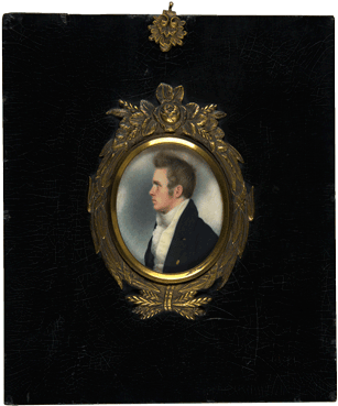 Nathaniel Jocelyn, Miniature Watercolor On Ivory, 1817 - George Munger (332x400), Png Download
