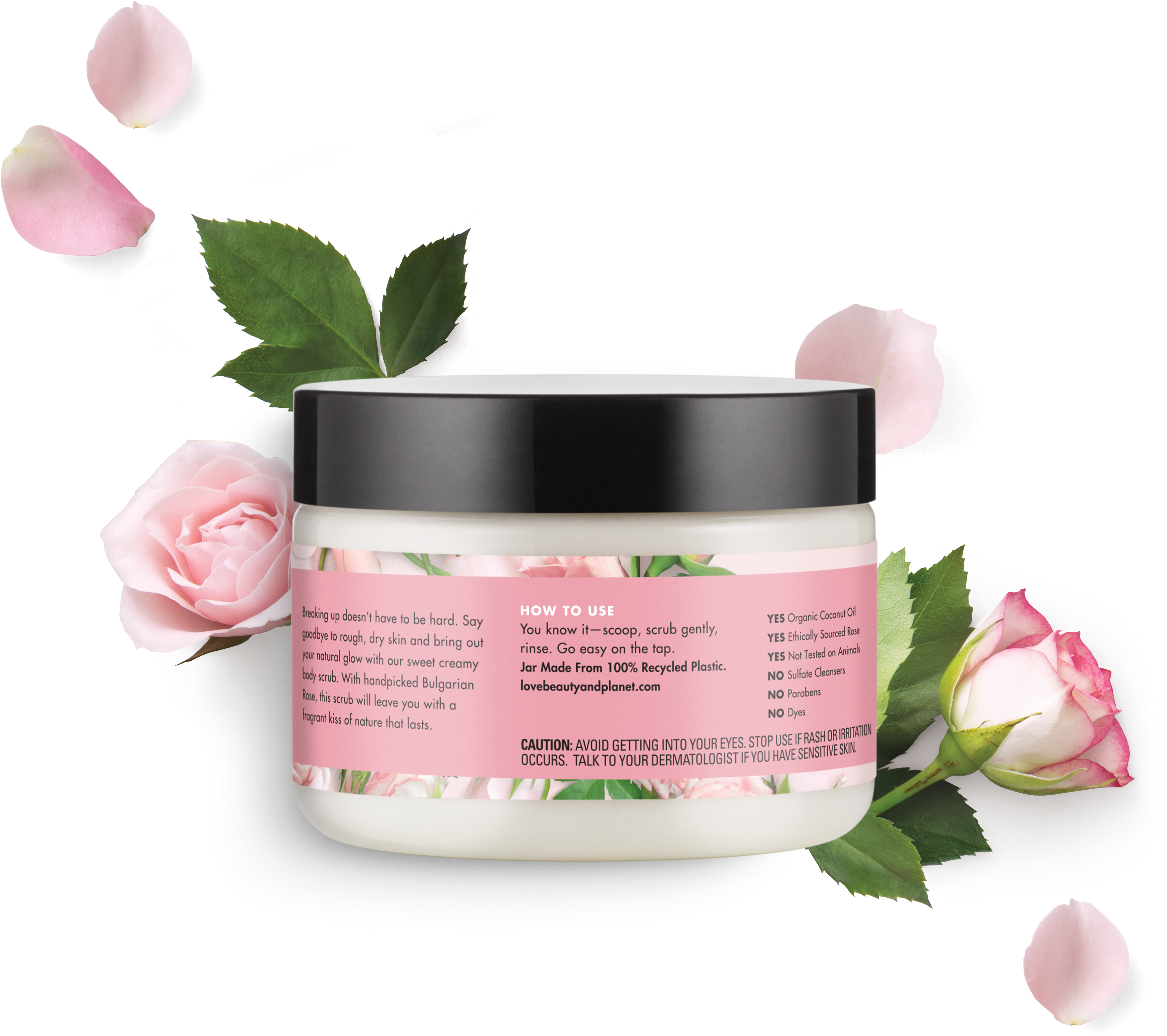 Love Beauty And Planet Sugar & Rose Creamy Body Scrub - Love Beauty And Planet Magic Mask (5000x5000), Png Download