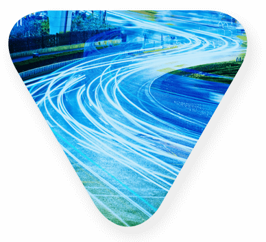 Blue Curved Lines On A Road - Road (388x354), Png Download