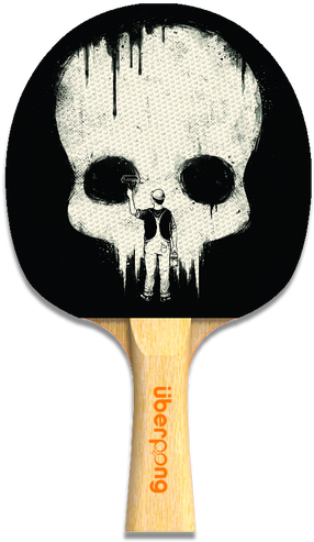 "paint It Black" Ping Pong Paddle By Uberpong - Table Tennis Bat Designs (306x513), Png Download