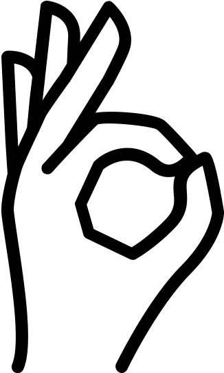 Okay Hand Sign Icon (600x600), Png Download