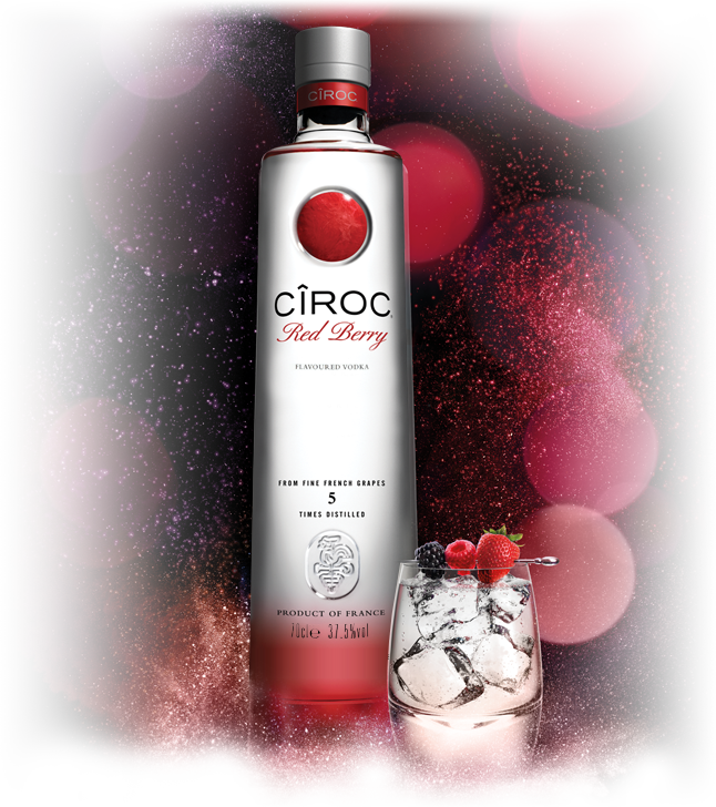 Ciroc Red Berry Flavoured Vodka (646x728), Png Download