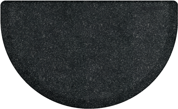Granite Collection Semi-circle - Petzone Litter Trap Mat Black (620x620), Png Download