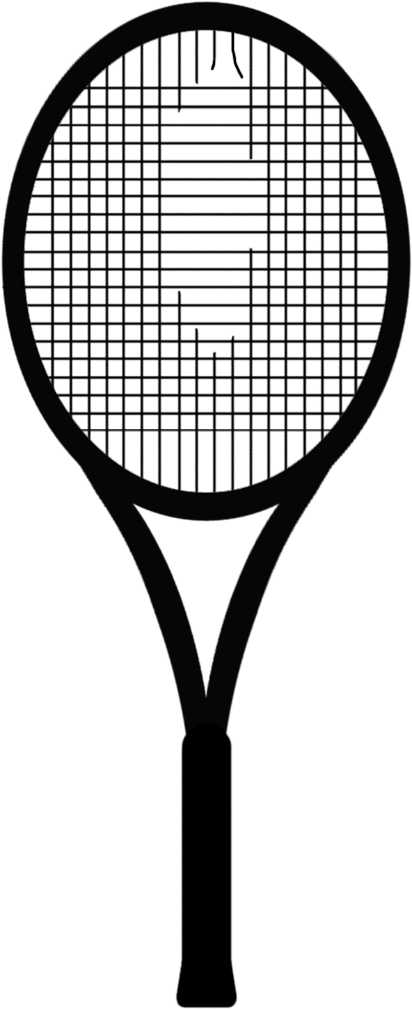 Sports Express Tennis Shop - Black String Tennis Racquet (1775x1550), Png Download
