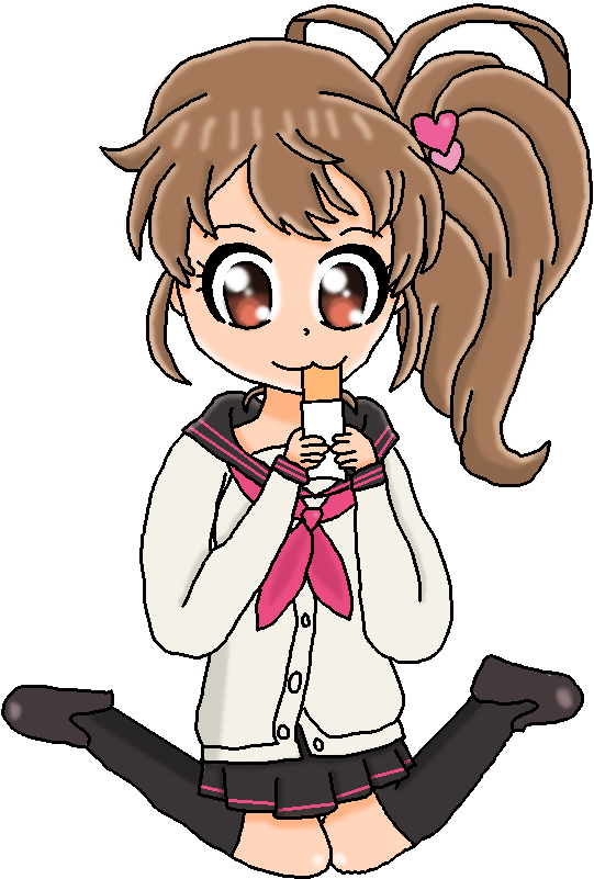 Ema Hinata Eating A Hot Pocket By Asahigirl-dapkxfh - Girl Eating Hot Pockets (644x850), Png Download