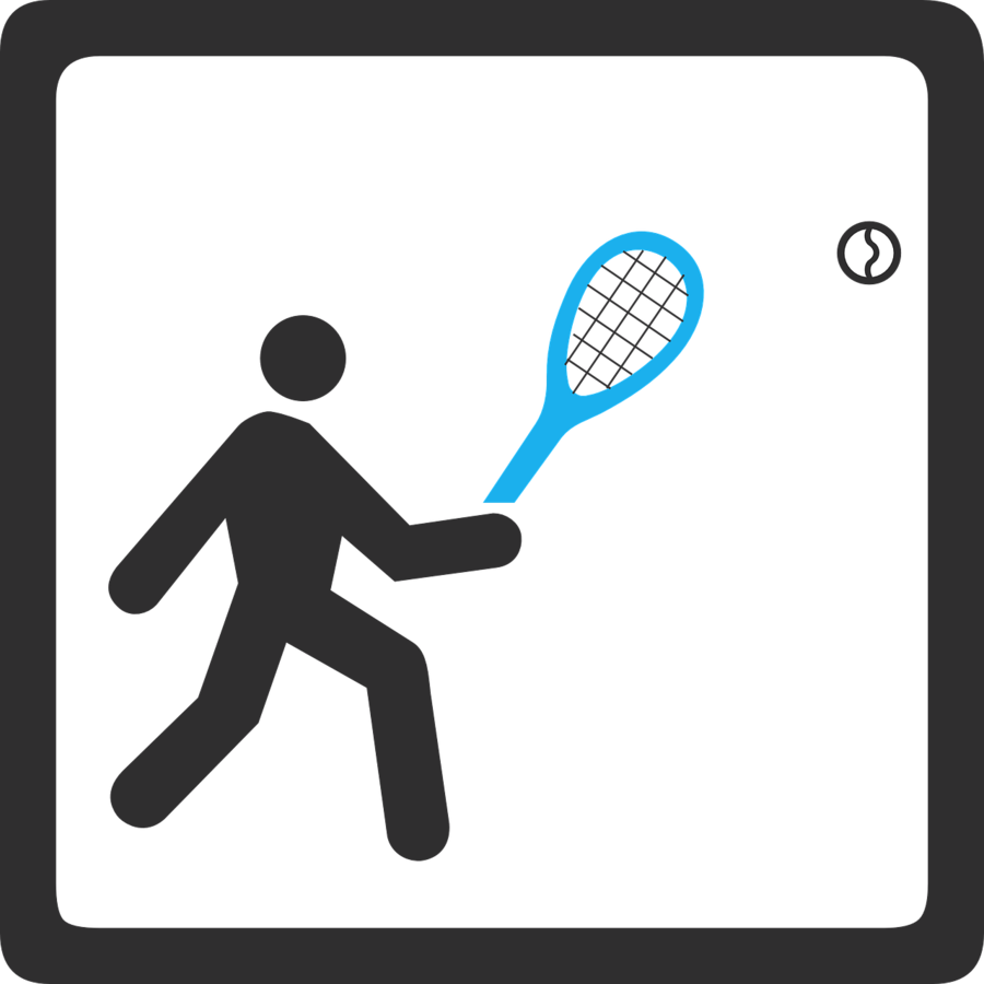 Sign, Symbol, Sport, Ball, Tennis, Racket, Sports - Logo Terrain De Tennis (640x640), Png Download