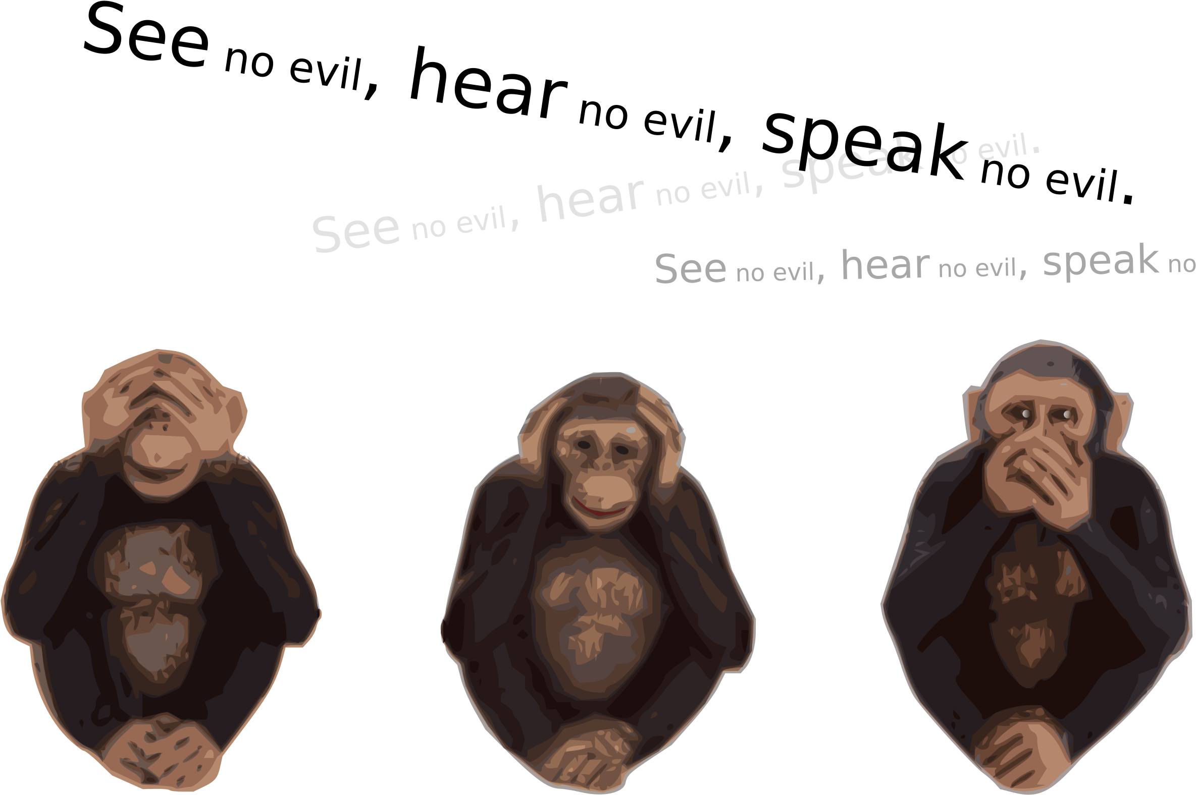 This Free Icons Png Design Of See No Evil Hear No Evil (2400x1800), Png Download