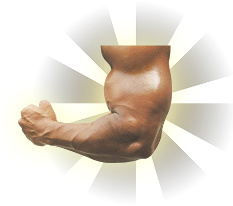 Muscular Arm Png Clip Freeuse - Statue (454x424), Png Download