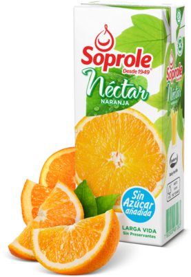 Soprole Néctar Naranja 200cc - Nectar De Jugo Soprole De 200 Ml (454x549), Png Download
