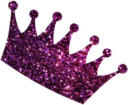 Crown Pink Glitter Glittery Sticker Freetoedit - Pink Sparkle Pink Crown (429x351), Png Download