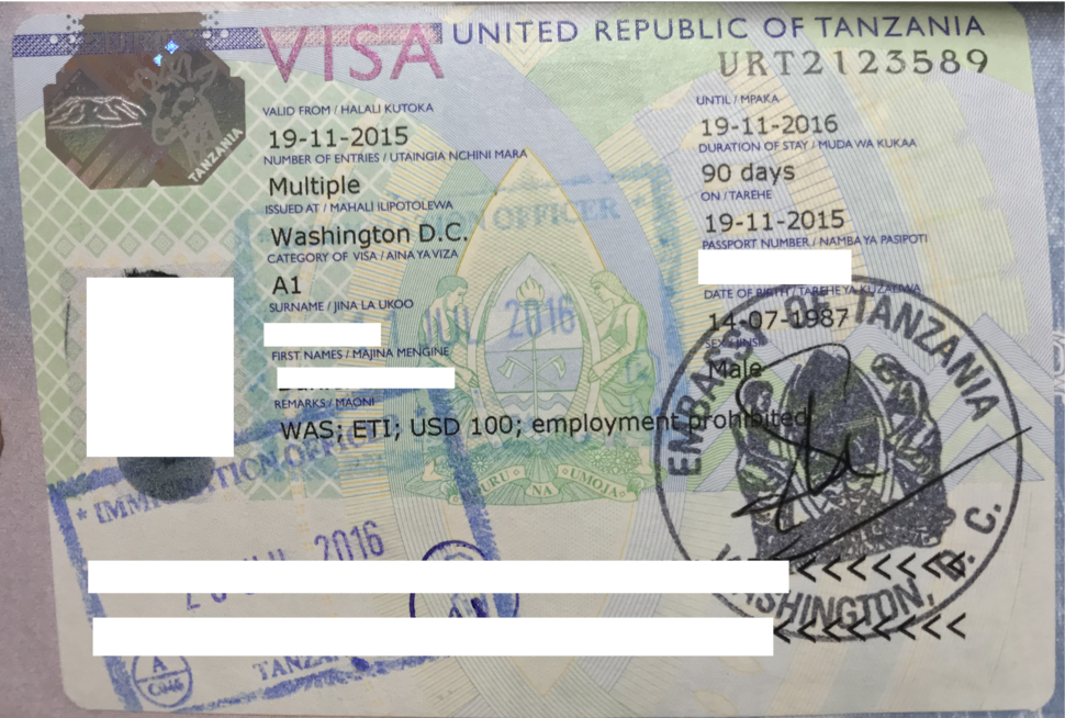 Download Tanzania Visa Edit - Visa Policy Of Tanzania PNG Image with No