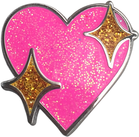 Glitter Pink Png - Heart Emoji Png (500x500), Png Download