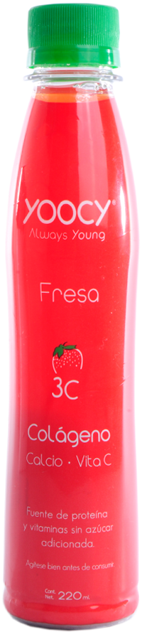 Yoocy Jugo Colageno Fresa X220ml - Plastic Bottle (1000x1000), Png Download
