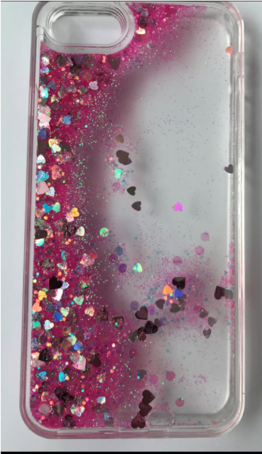 Pink Glitter Liquid For Iphone 7/8 - Iphone 7 (500x638), Png Download