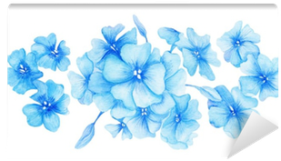 Blue Hydrangea Watercolor Illustration Wall Mural • - Hydrangea Png Small Watercolour Hydrangea (400x400), Png Download