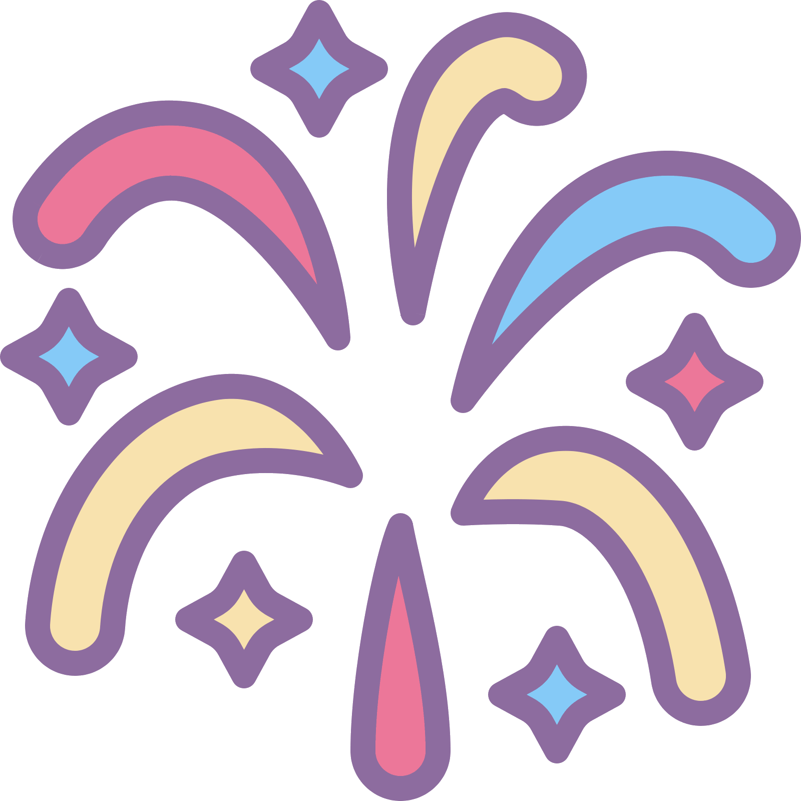 Eksplodujące Sztuczne Ognie Icon - Fireworks (1600x1600), Png Download