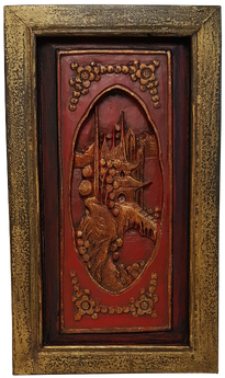 Chinese Antique Wall Panel Carved Florals - Antique (500x500), Png Download