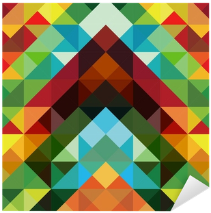 Abstract Colorful Triangle Pattern Background Sticker - Test Your Personality With Psychology (400x400), Png Download