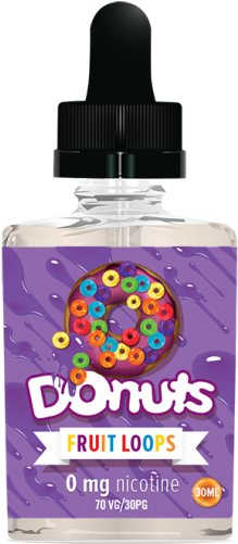 Donuts Fruit Loops E-juice (0mg/30ml) - Fruit Loops Vape Juice (500x500), Png Download