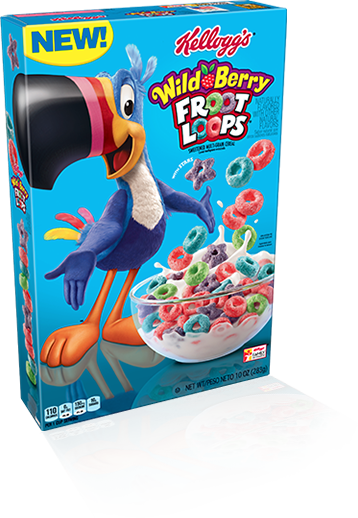 Kellogg's Wild Berry Froot Loops Cereal - Wild Berry Froot Loops (358x518), Png Download