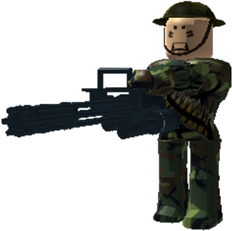 Roblox Guy Holding Gun PNG
