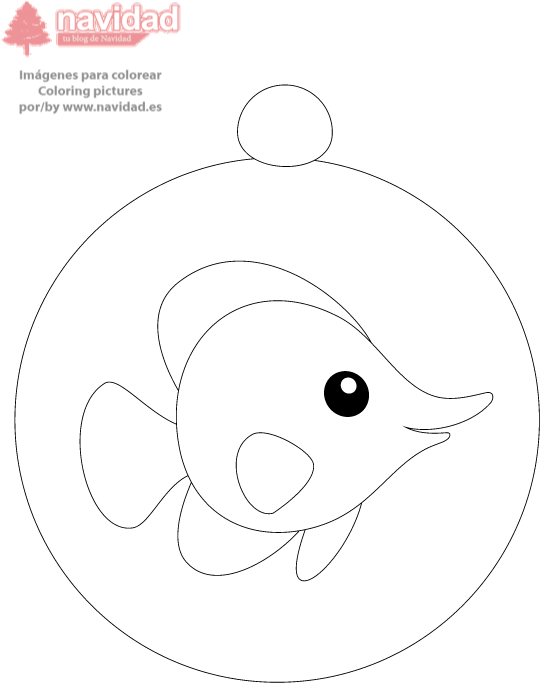 Bola Navidad Pez - San Clemente De Tahull (595x842), Png Download