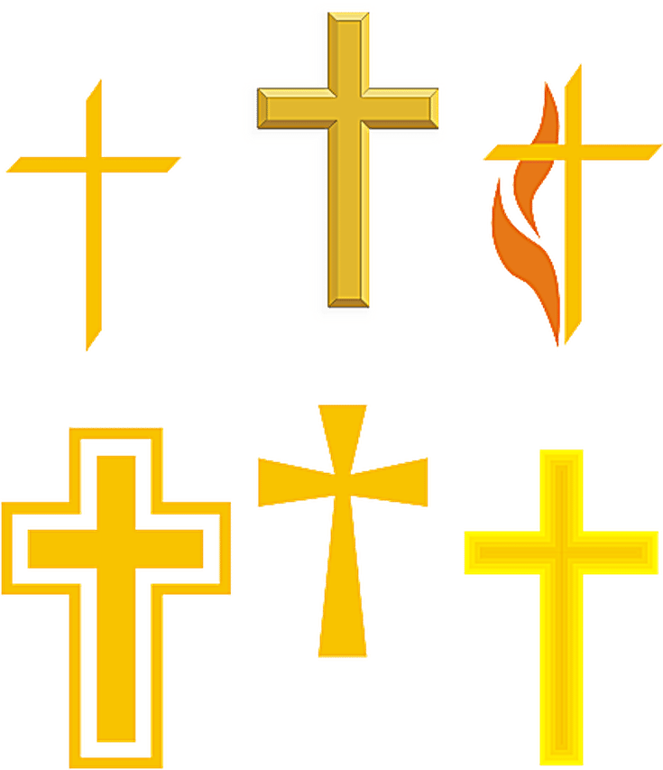 Images Of The Christian Cross - Some Symbols Of Christianity (640x742), Png Download