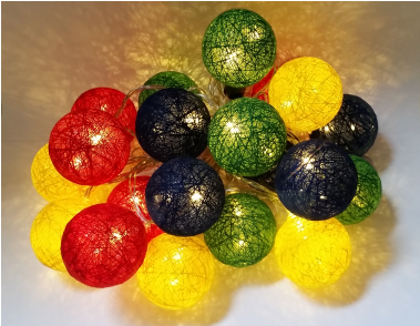 Guirnalda Led Bolas De Tela 3 X Aaa - Guirnalda Led Bolas De Tela 3 X Aaa (f-bright 485) (378x378), Png Download