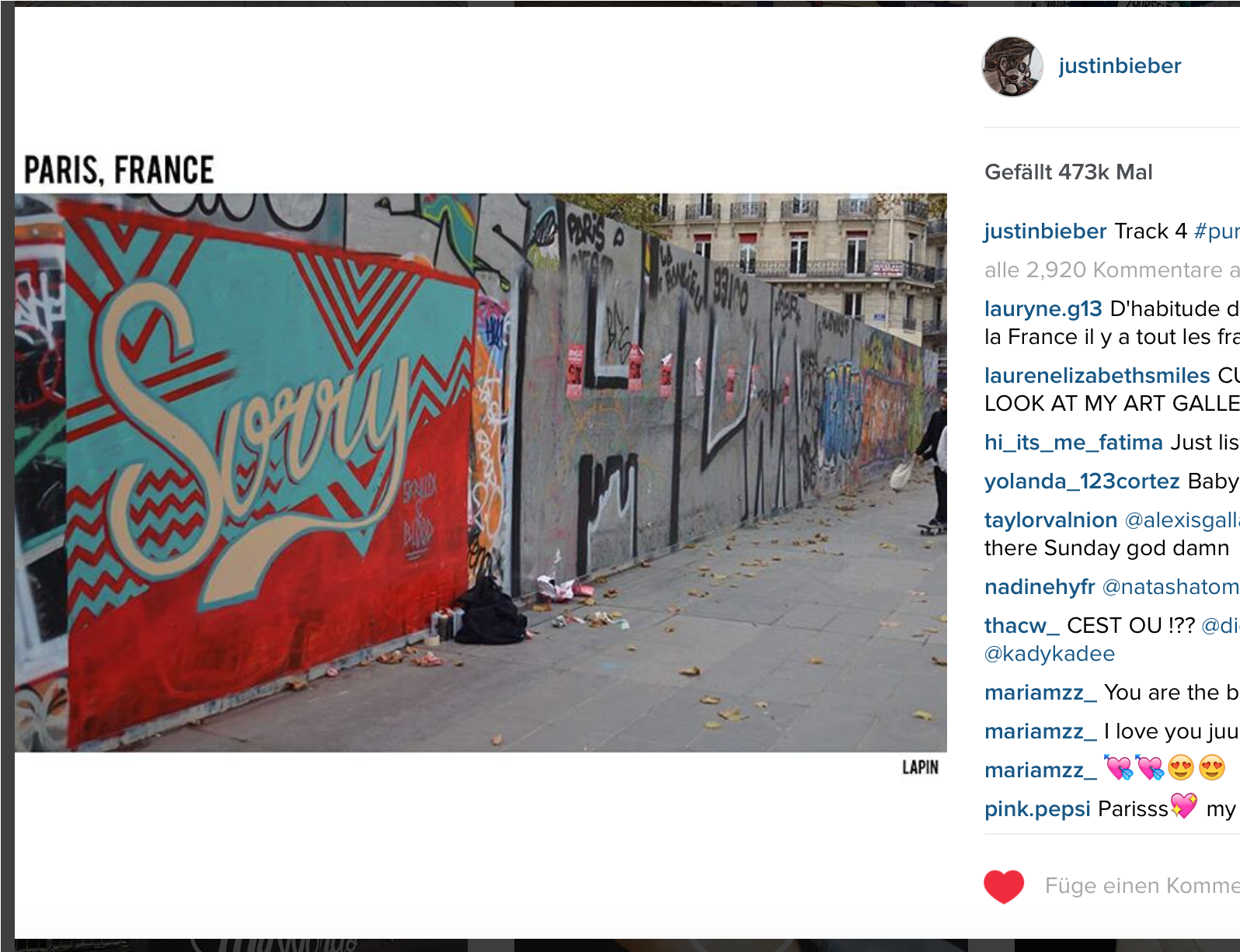 Justin Bieber Graffiti Sorry (2560x1600), Png Download