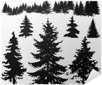 Pine Tree Silhouettes (400x400), Png Download