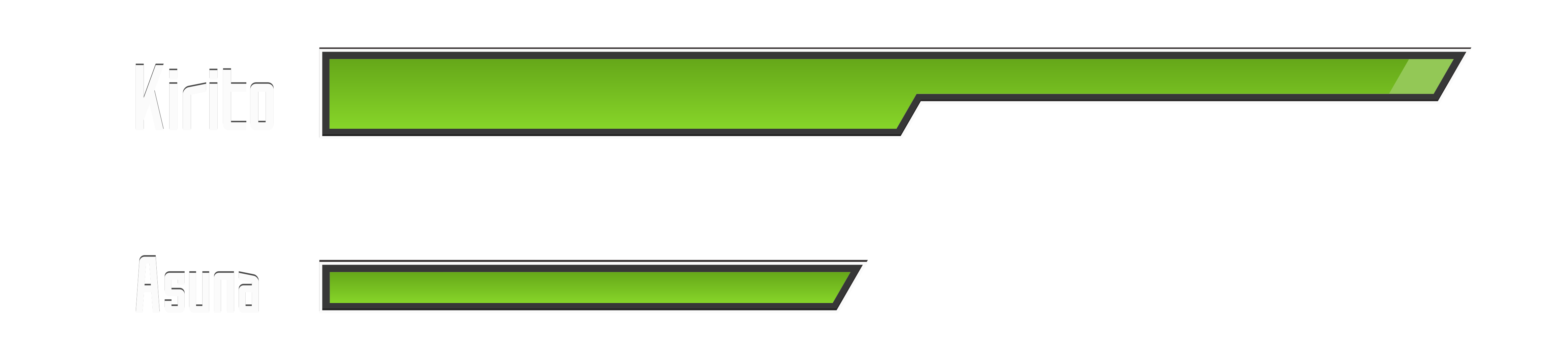 Sword Art Online Hp - Sword Art Online Hud Png (4653x1080), Png Download